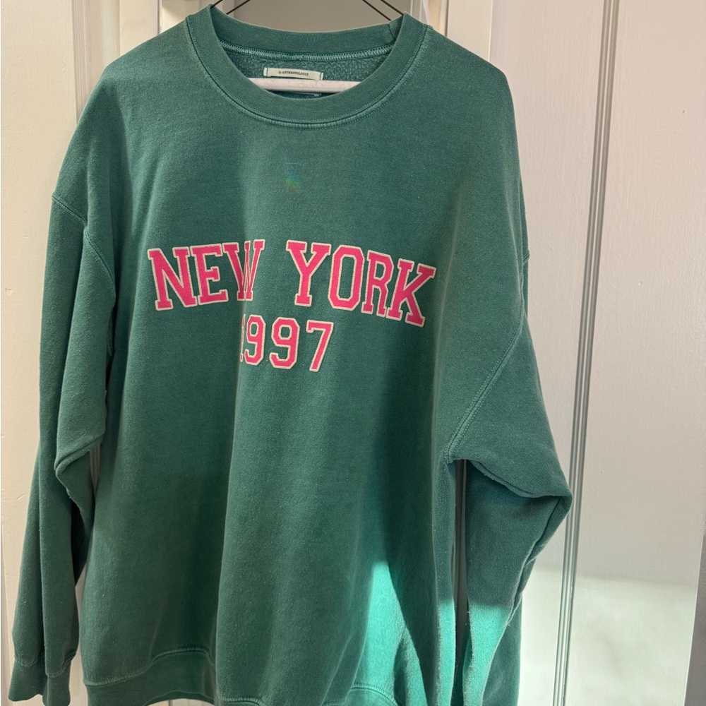 Green New York 1997 Anthropologie Sweatshirt